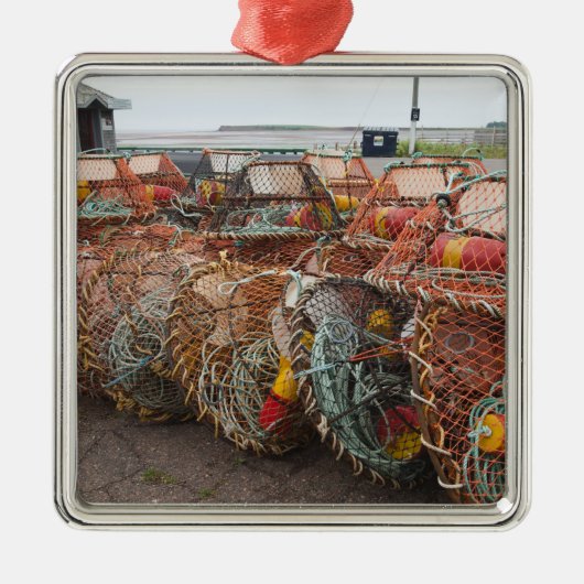 Victoria, Prince Edward Island. Krabpotten Metalen Ornament (Voorkant)