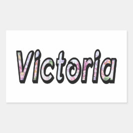 victoria rechthoekige sticker