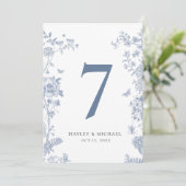 VICTORIA Regency Blauw Frans Tafelnummer Kaart (Staand voorkant)