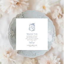 VICTORIA Regency Blauw Frans Tuinpapier Servet