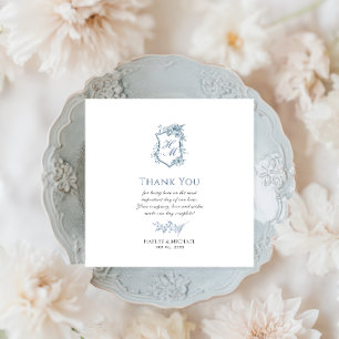 VICTORIA Regency Blauw Frans Tuinpapier Servet