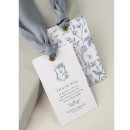 VICTORIA Regency Blue French Garden Label Cadeaulabel