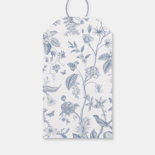 VICTORIA Regency Blue French Garden Label Cadeaulabel (Achterkant)