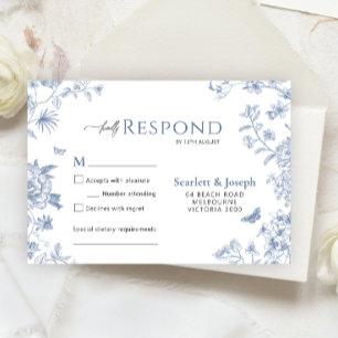 VICTORIA Regency Blue French Garden Response Kaart