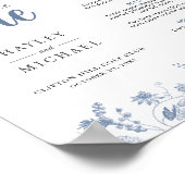 VICTORIA Regency Blue French Garden Tripvouwmenu Poster (Hoek)