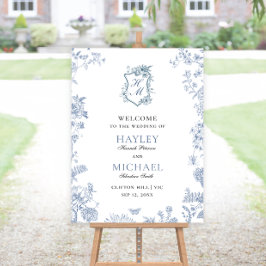 VICTORIA Regency Blue French Garden Welkom Poster