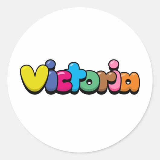 Victoria Ronde Sticker (Voorkant)