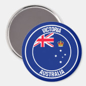 Victoria Round Emblem Magneet (Voorkant / Achterkant)