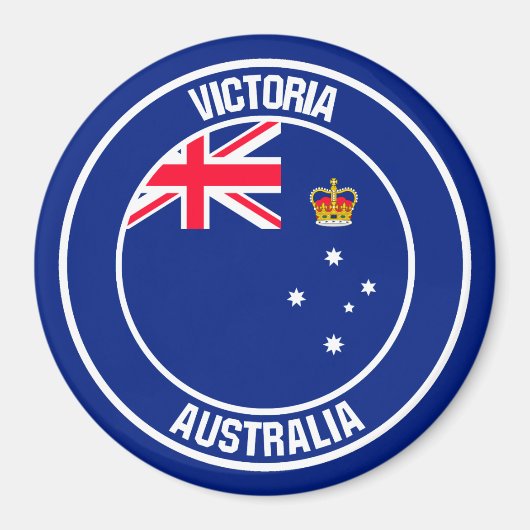 Victoria Round Emblem Magneet (Voorkant)