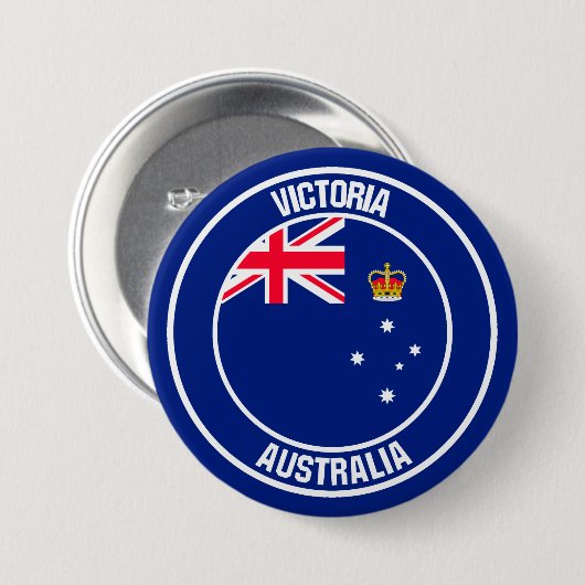 Victoria Round Emblem Ronde Button 7,6 Cm (Voorkant /achterkant)