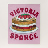 Victoria Sandwich Sponge Cake UK Brits gebak Legpuzzel (Verticaal)