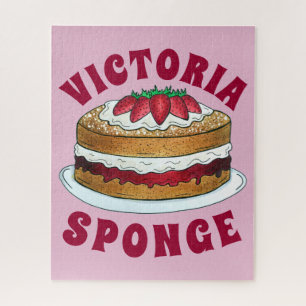 Victoria Sandwich Sponge Cake UK Brits gebak Legpuzzel