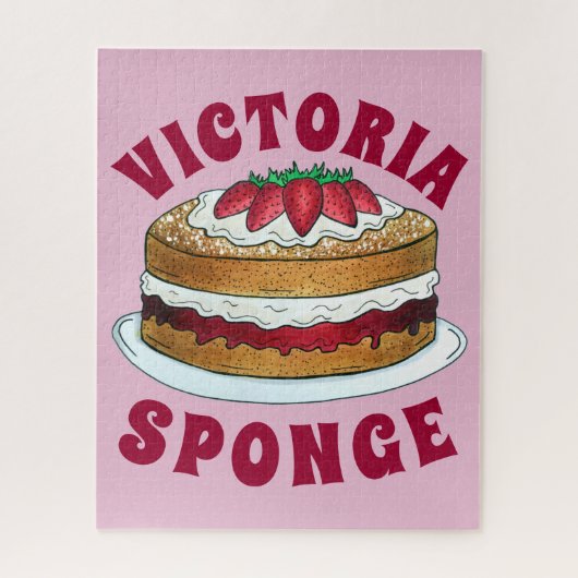 Victoria Sandwich Sponge Cake UK Brits gebak Legpuzzel (Verticaal)