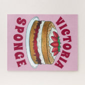 Victoria Sandwich Sponge Cake UK Brits gebak Legpuzzel (Horizontaal)