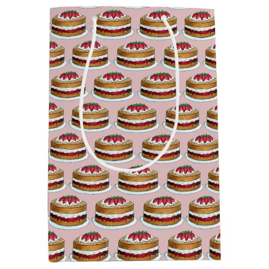 Victoria Sandwich Sponge Cake UK Brits gebak Medium Cadeauzakje (Voorkant)