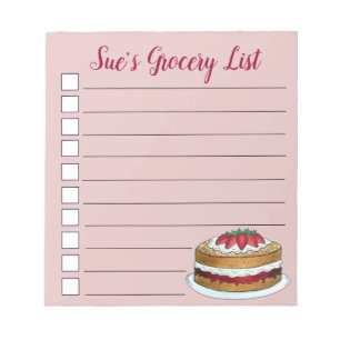 Victoria Sandwich Sponge Cake UK Brits gebak Notitieblok