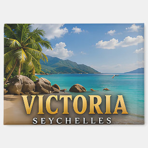 Victoria Seychellen Tropisch Eiland Reis Souvenir Magneet