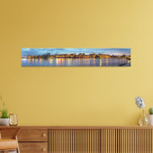 Victoria Skyline op het nachtpanorama Canvas Afdruk (Insitu (Woonkamer))