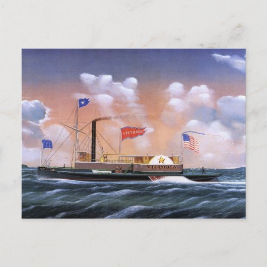 Victoria sleepboot 1859 briefkaart (Voorkant)