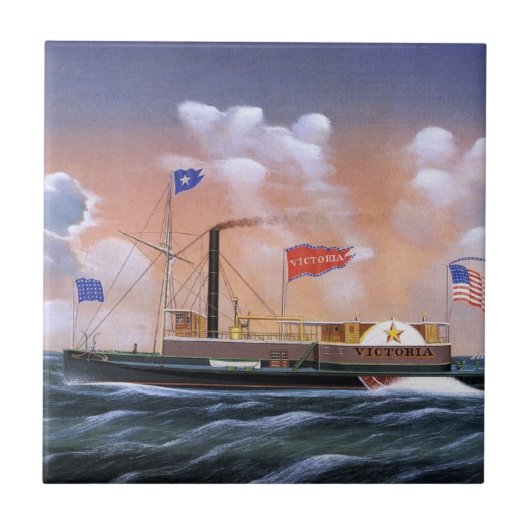 Victoria sleepboot 1859 tegeltje (Voorkant)