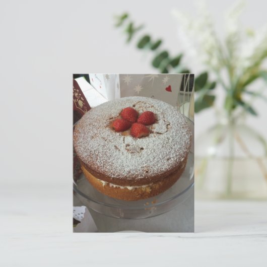 Victoria Sponge Cake Briefkaart (Staand voorkant)