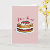 Victoria Sponge Cake British Baking You're Sweet Kaart (Gele Bloem)