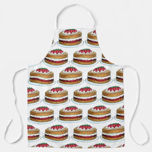 Victoria Sponge Cake British Food Baking Dessert Schort (Voorkant)