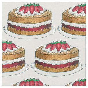 Victoria Sponge Cake British Food Baking Dessert Stof