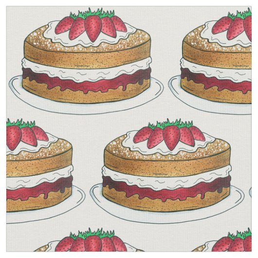 Victoria Sponge Cake British Food Baking Dessert Stof (Close Up)
