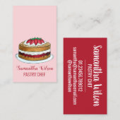 Victoria Sponge Cake British Pastry Chef UK Bakery Visitekaartje (Voorkant / Achterkant)