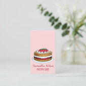 Victoria Sponge Cake British Pastry Chef UK Bakery Visitekaartje (Staand voorkant)