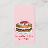 Victoria Sponge Cake British Pastry Chef UK Bakery Visitekaartje (Voorkant)