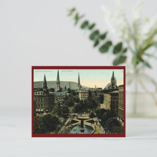 Victoria Square, Montreal  Briefkaart (Staand voorkant)