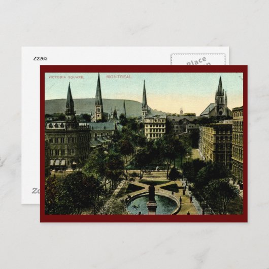 Victoria Square, Montreal  Briefkaart (Voorkant / Achterkant)