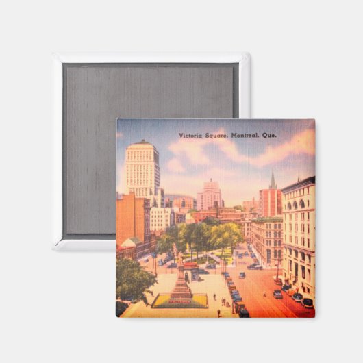 Victoria Square, Montreal, Quebec, Canada Magneet (Voorkant / Achterkant)
