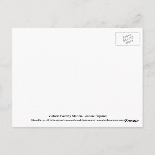 Victoria Station Briefkaart (Achterkant)