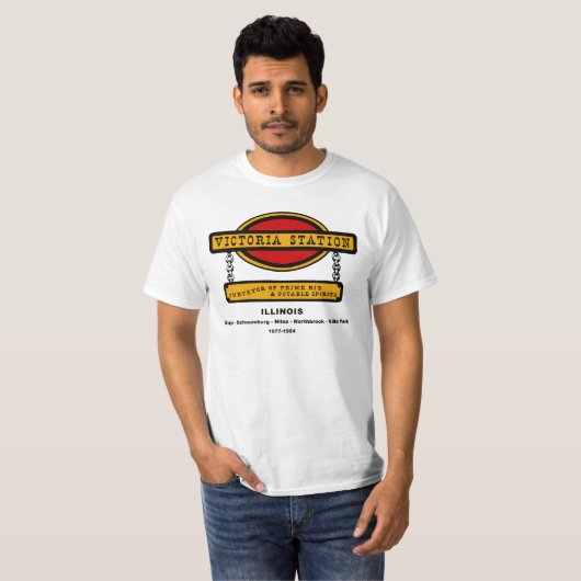 Victoria Station Restaurants of Illinois 1977-1984 T-shirt (Voorkant volledig)