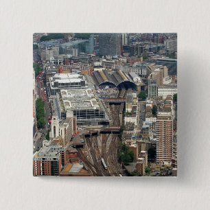 Victoria Station Vierkante Button 5,1 Cm