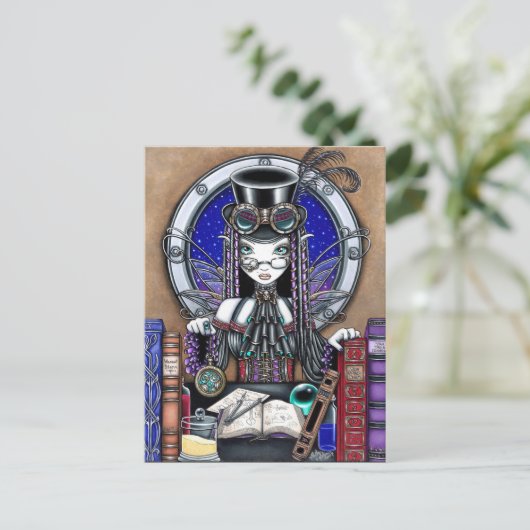 Victoria Steam Punk Faerie Briefkaart (Staand voorkant)