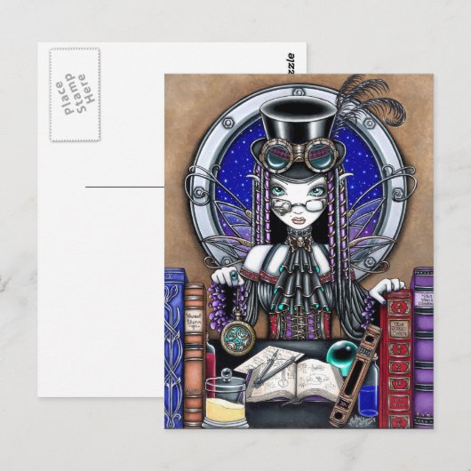 Victoria Steam Punk Faerie Briefkaart (Voorkant / Achterkant)