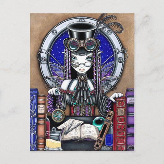 Victoria Steam Punk Faerie Briefkaart (Voorkant)