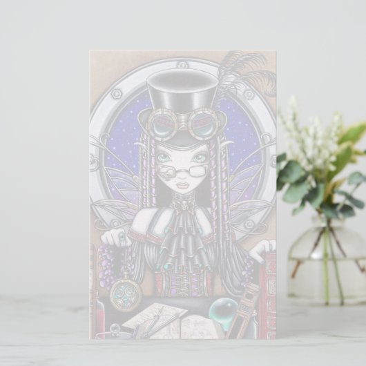 "Victoria" Steam Punk Faerie Kunstbenodigdheden Briefpapier (Staand voorkant)