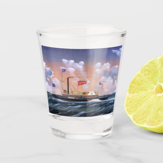 Victoria stoomboot 1859 shot glas (Voorkant)