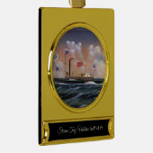 Victoria stoomboot 1859 verguld banner ornament (Rechts)