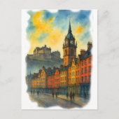 Victoria Street Edinburgh Castle, Old Town  Briefkaart (Voorkant)