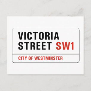 Victoria Street, London Street Sign Briefkaart