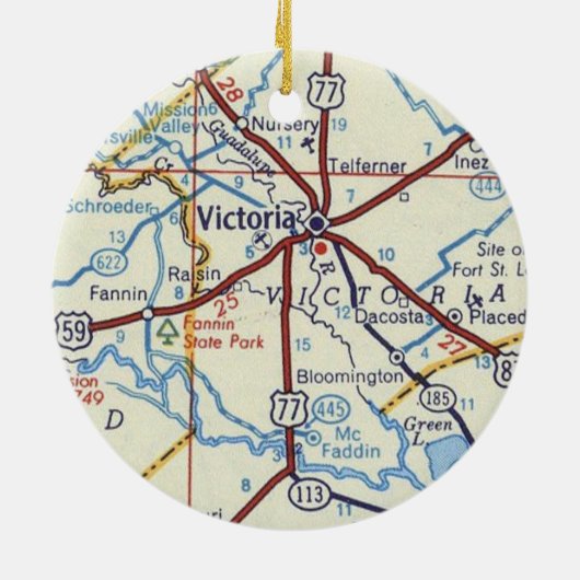 Victoria Texas Christmas Ornament (Achterkant)