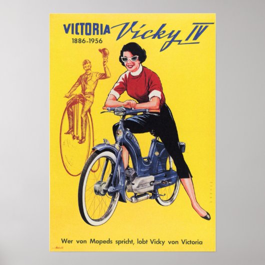 VICTORIA VICKY,  Poster motorfiets (Voorkant)