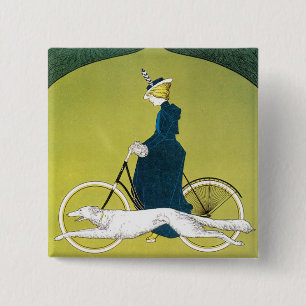 Victoria Vierkante Button 5,1 Cm