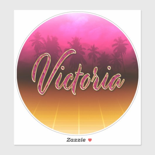 Victoria Vorname Name pink Aufkleber Sticker (Vel)